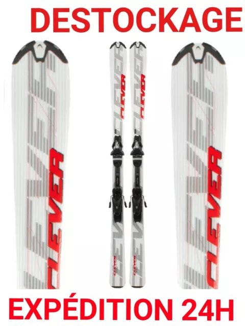 ski adulte occasion HEAD CLEVER taille : 163 cm = 1 mètre 63 + fixations