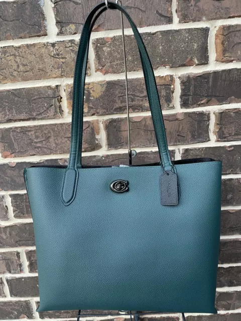Coach Willow Tote Bag Forest Green C0689 C0690