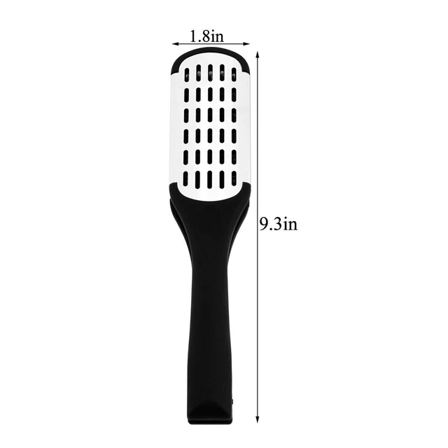 1/2X Natural Bristle Double Sided Straightening Brush Clamp Hair Hairstylig Tool