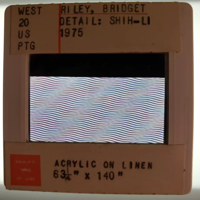 Bridget Riley Shih-li (Detail) 1975 Art 35mm Glass Slide