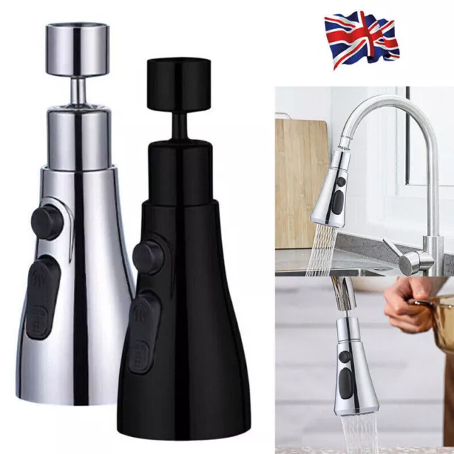 360° Swivel Spray Head Kitchen Sink Faucet Water Tap Extender Nozzle Replacement