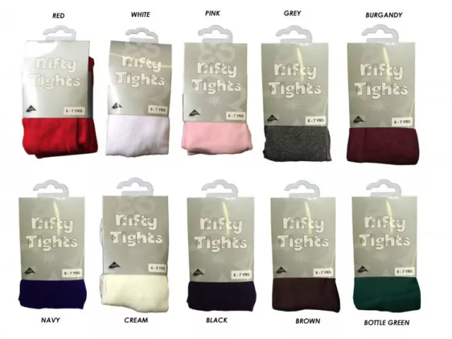 1x GIRLS SCHOOL/CASUAL NIFTY TIGHTS WEAR, COTTON SUPER SOFT COLOUR 1 - 12 YEARS