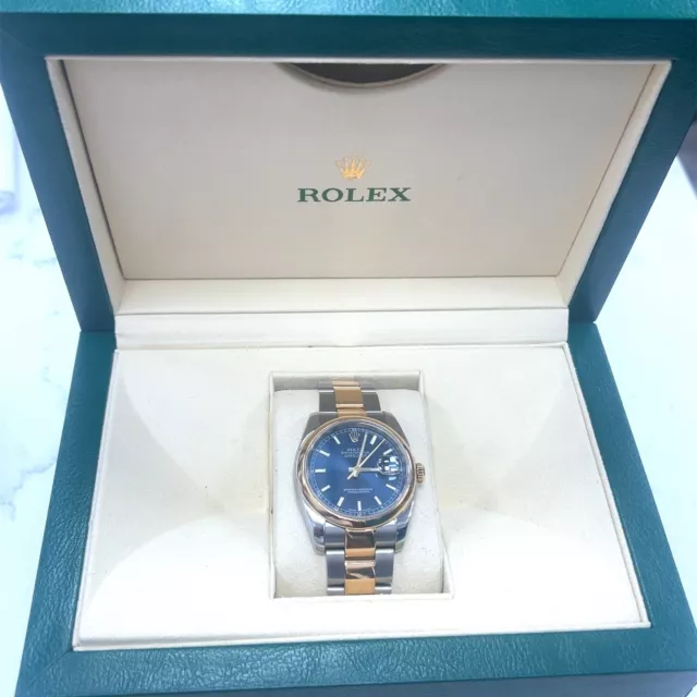 2005 - 06 Rolex Datejust 116203 Blue Dial Oyster band No Papers 36mm with Box