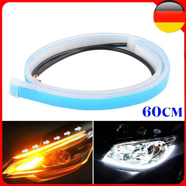 2 Stück Auto LED Blinker Dynamische Streifen DRL Scheinwerfer