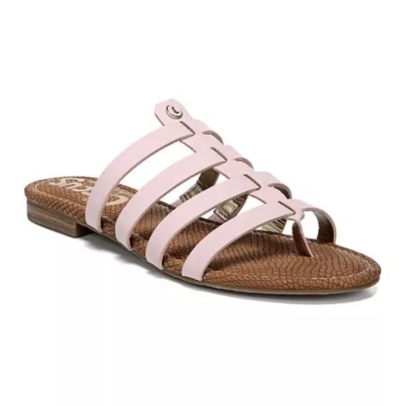 Circus NY Sam Edelman Colby Slides Sandals Womens Pink Flat Shoes Size 8.5 M NIB