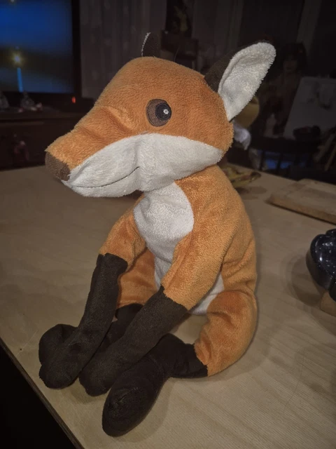 Doudou Bukowski Design Renard Orange Jumpy Marron Rayé – Lilliputiens