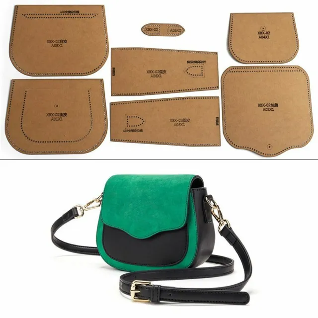 Shoulder Bag Messenger Template Pattern Tools Kraft Paper Leather Craft DIY Kits 2