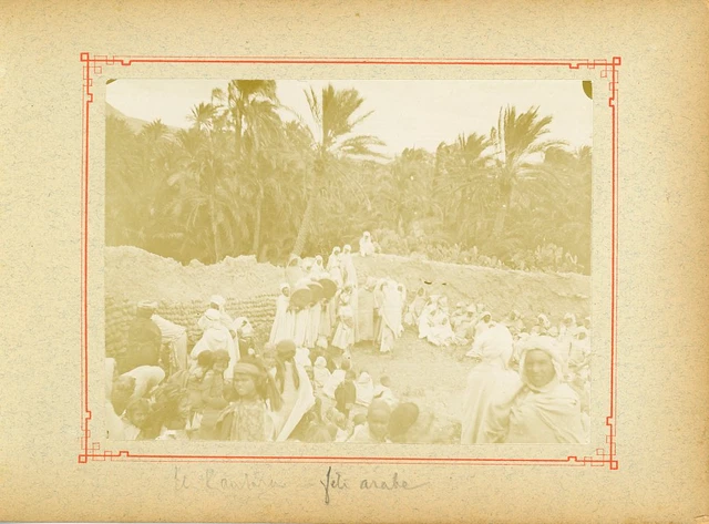 Photo Vintage Algérie Tiaret Fête De L'Aid El Sghir - Tirage Citrate Circa 1895, 11x16cm
