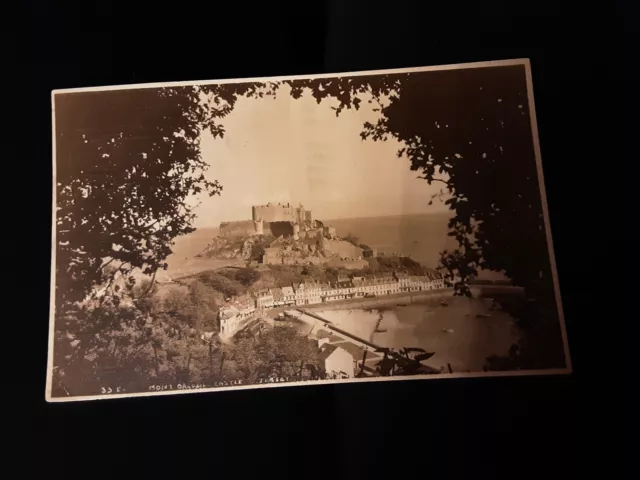 Old postcard of Mont Orgueil Castle Jersey, Channel Islands posted 1938 AF