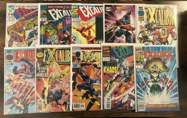 Lot of 10 Excalibur #63 68 71 98 101 102 110 111 Annual #1 Special Marvel Comics