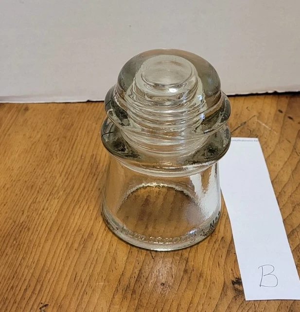 VINTAGE ARMSTRONG NO.2 17 54 Clear Glass insulator 4 " Bb 7.00