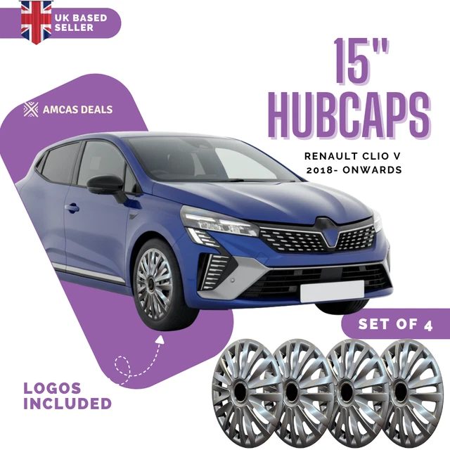 4x Wheel Trims Hub Caps 15 Covers fits Renault Clio Megane Twingo