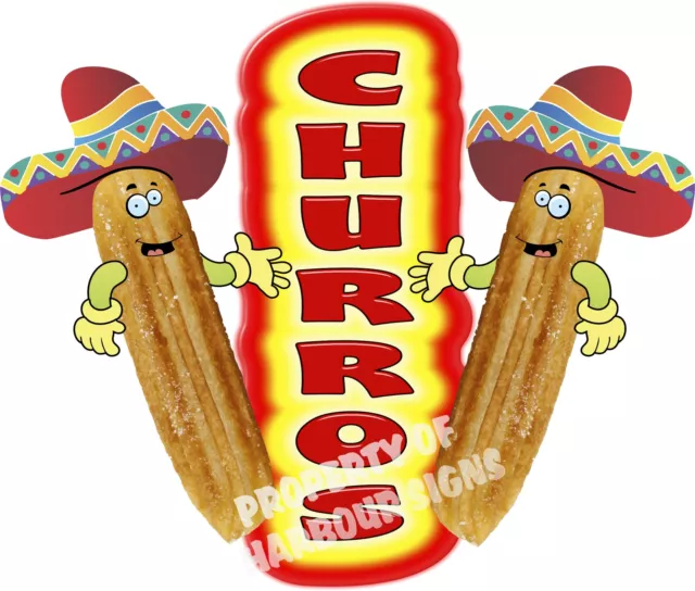 Churros Decal 14" Concession Food Truck Cart Restaurant Menu Vinyl Sign