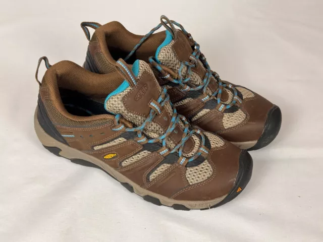 KEEN Koven Women Hiking Shoes Dark Earth/Capri Breeze color, Size 10, 1011279