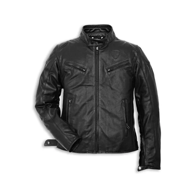 DUCATI Dainese URBAN ´14 Lederjacke Jacke Leather Jacket perforiert schwarz SALE