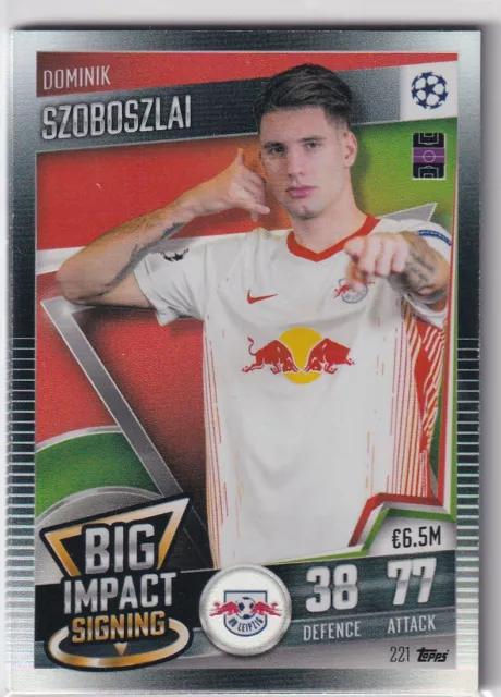Topps Match Attax 101 20/21 Grand Impact Signing Numéro 221 Dominik Szoboszlai
