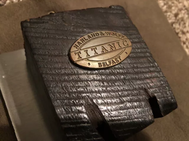 Titanic Wood floor block Harland and Wolff Whitestar Line 1912 & Titanic Book