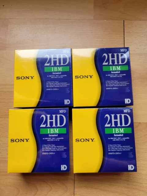 Sony 2HD IBM formated  Disketten 4x Packungen