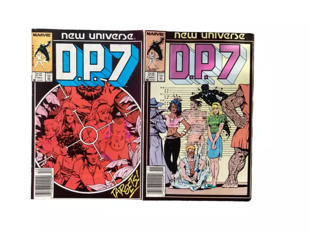 DP7 Lot of 2 #1,2 Marvel Comics (1986) VF+ 1st Print Comic Books