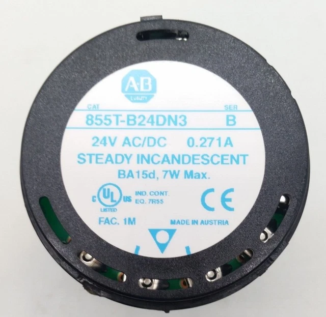 Allen Bradley 855T-B24DN3 24V AC/DC Green Stack Light