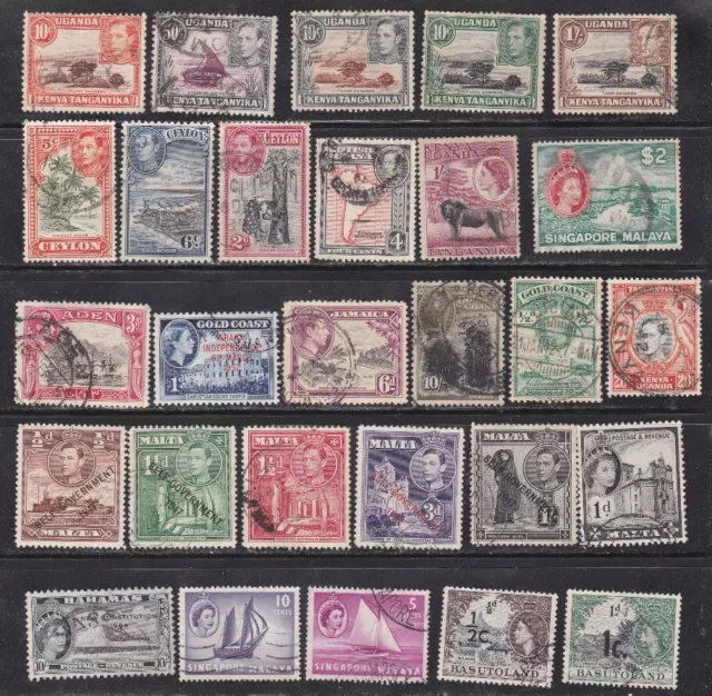 120 different old BRITISH COLONIES stamps africa,malta,hong kong,ceylon,jamaica+