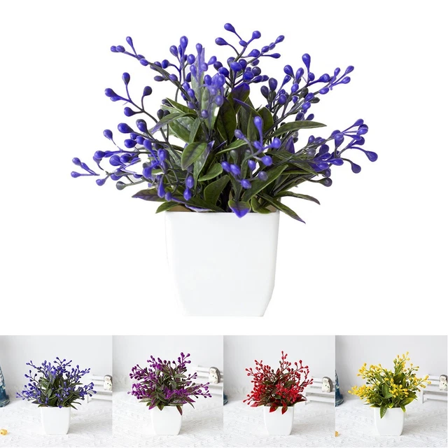 Planta de flores artificial brillante y viva para salas de estar y negocios
