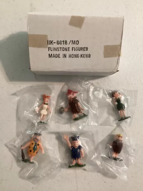 Vintage 60’s Marx Hanna Barbera Flintstones Tinykins mail away set of 6 w/box