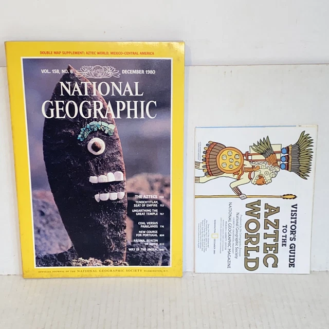 DECEMBER 1980 NATIONAL Geographic Magazine with Visitors Guide to Aztec ...