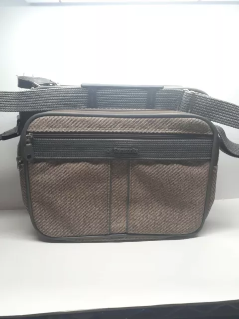 SAMSONITE 1987 Vintage Silhouette 4 Brown Tweed Carry-on Casual Travel Bag Brown