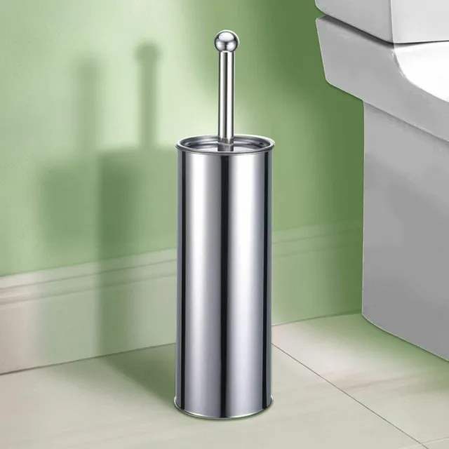 Stainless Steel Bathroom Toilet Cleaning Brush & Holder Free Standing Set