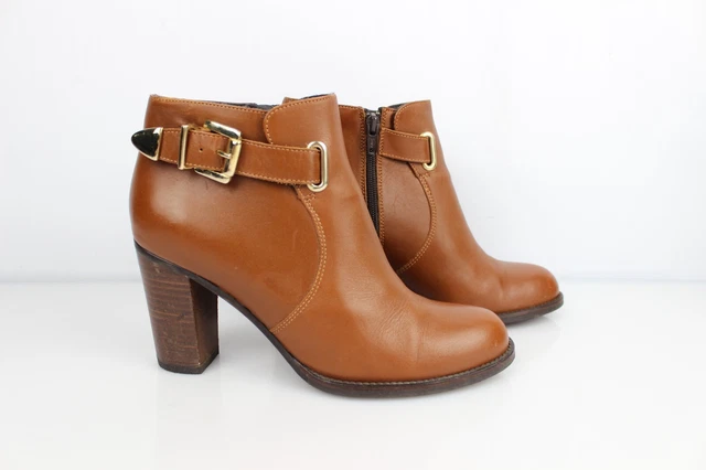 San Marina Bottines marrons à brides cuir T 38 Très bon état