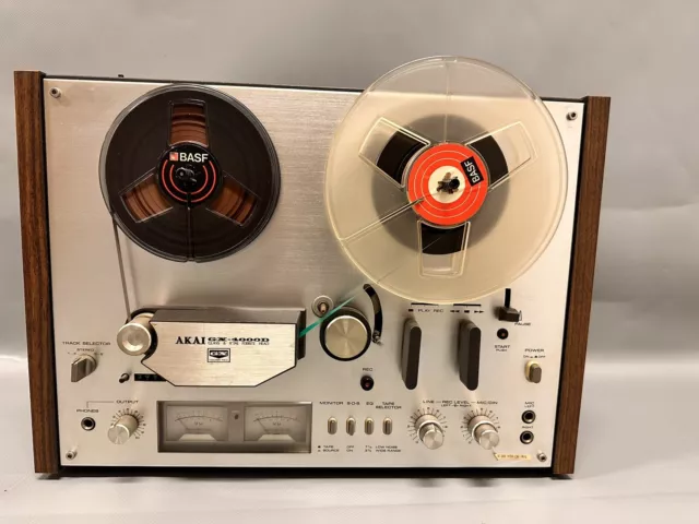 Akai GX-4000D Reel To Reel Tape Recorder Silver Brown UNTESTED 2