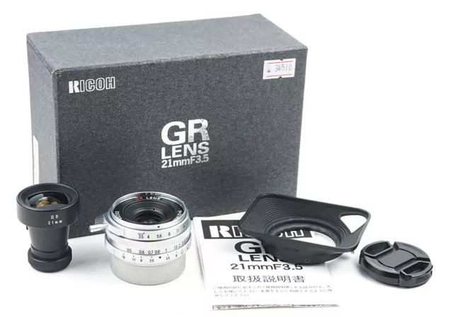 Mint- RICOH GR 21mm F/3.5 Silver Leica L39 Screw Limited Edition w/ Viewfinder