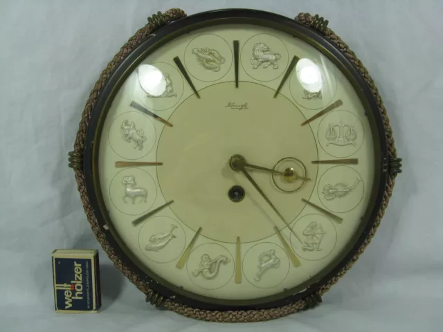 Schöne 60´s Kienzle "Sternzeichen" Wanduhr / " signs of the zodiak " wall clock