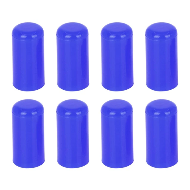 8pcs 8mm 0.31" Prise Vide Tube Tuyau Terminal Bonde Bleu pour Voiture