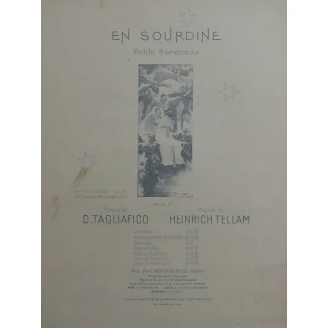 TELLAM Heinrich En Sourdine Piano 4 Mains 1900