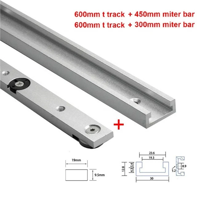 Alluminio Lega Mitra Pista &miter BAR Slider Tavolo Sega Falegnameria Router Kit