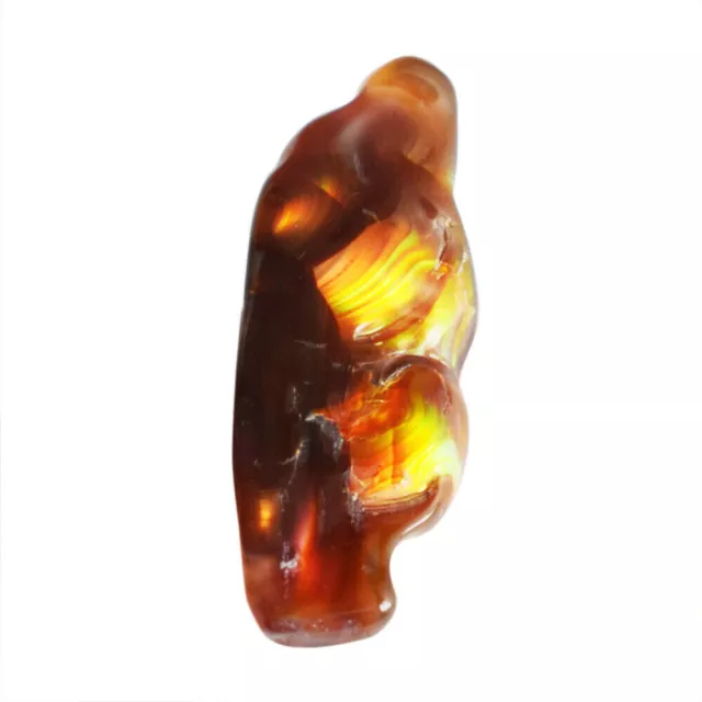 Pierre précieuse d'agate de feu mexicaine naturelle, 9 cts, brute et...