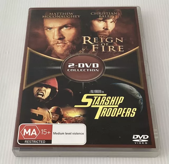 Starship Troopers  Reign Of Fire DVD 2 Disc Set Region 4 Free Post