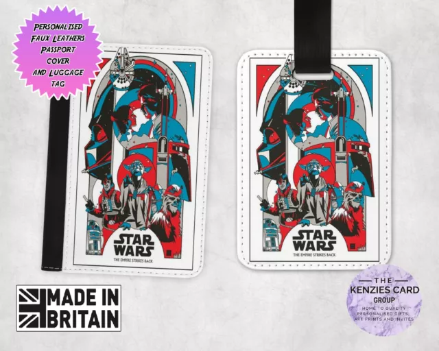 Personalised Disney Passport Cover & Luggage Tag Disney Star Wars Darth Vader V1