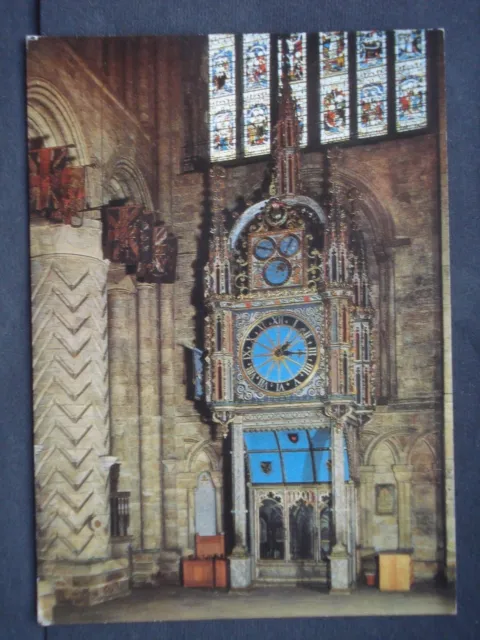 Unbenutzte farbige Vintage-Postkarte Innenraum der Kathedrale von Durham