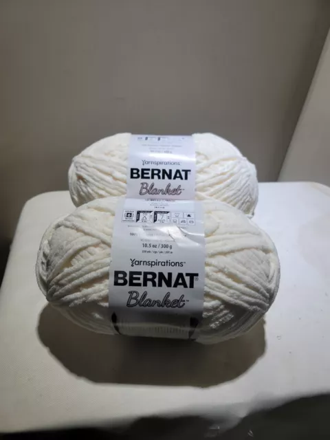 2 Count Bernat 10.5 Oz Big Blanket Color By Nature 26113 French Vanilla  Yarn