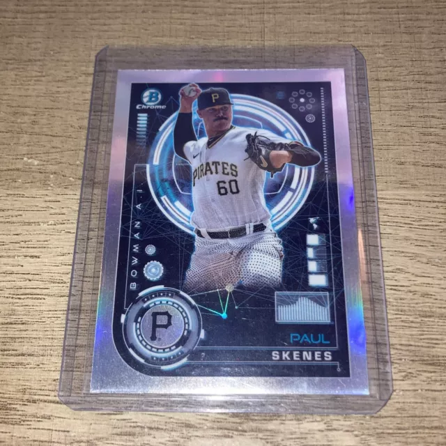 PAUL SKENES 2024 Bowman Chrome AI Pittsburgh Pirates Prospect Card BAI15 Rookie EUR 5,52
