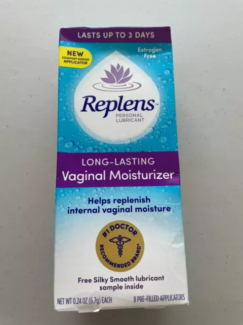 1 caja repone hidratante vaginal de larga duración 8 aplicadores precargados 6/4/2023