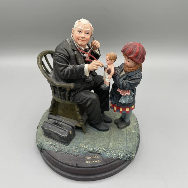 1998 Saturday Evening Post Doctor & Doll Dolly Norman Rockwell Figurine 1998