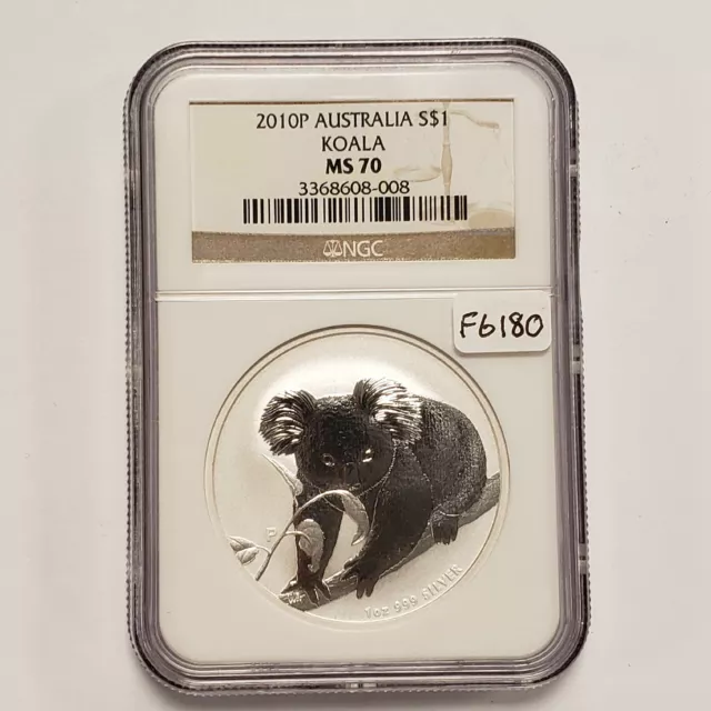 2010-P $1 Australia Koala - PQ - NGC MS 70 - SKU-F6180