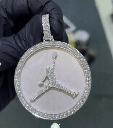 Pendentif à breloque de basket-ball pour homme en moissanite ronde 2 carats...