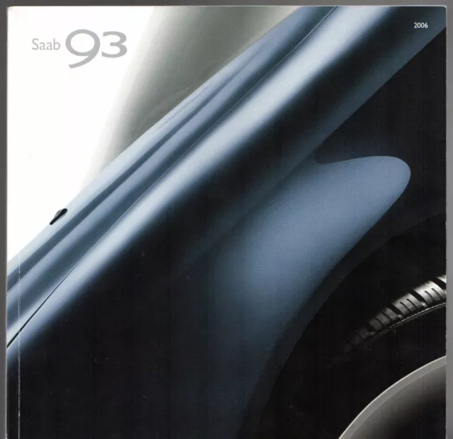 Saab 9-3 Saloon & SportWagon 2005-06 UK Market Brochure Linear Vector Sport Aero