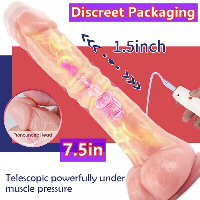 Thrusting-Dildo-Vibrator-G-spot-Multispeed-Massager-Veined-Female-Adult-Sex-Toy