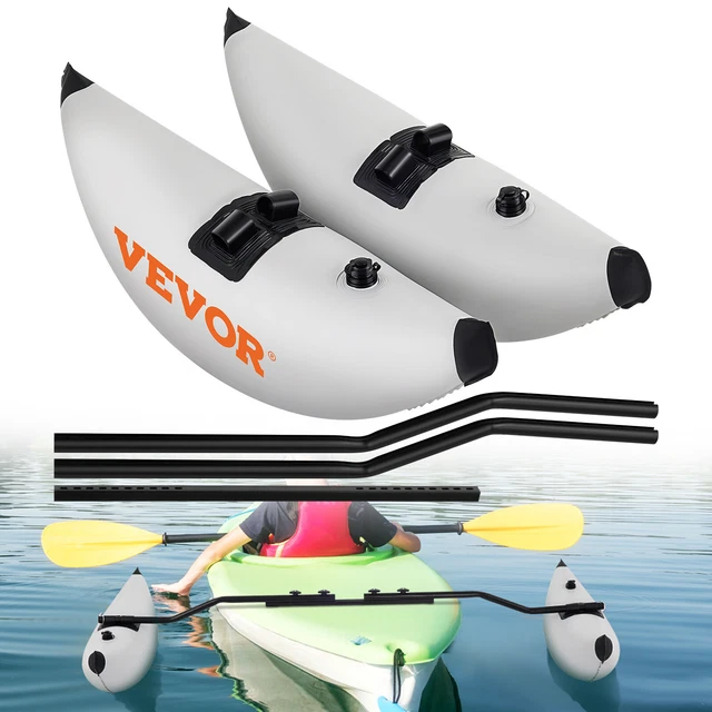 VEVOR Kit Stabilisateur De Flotteur 2,1-2,4m Pour Kayak Et Canoë Gonflable - Facile à Installer, Blanc